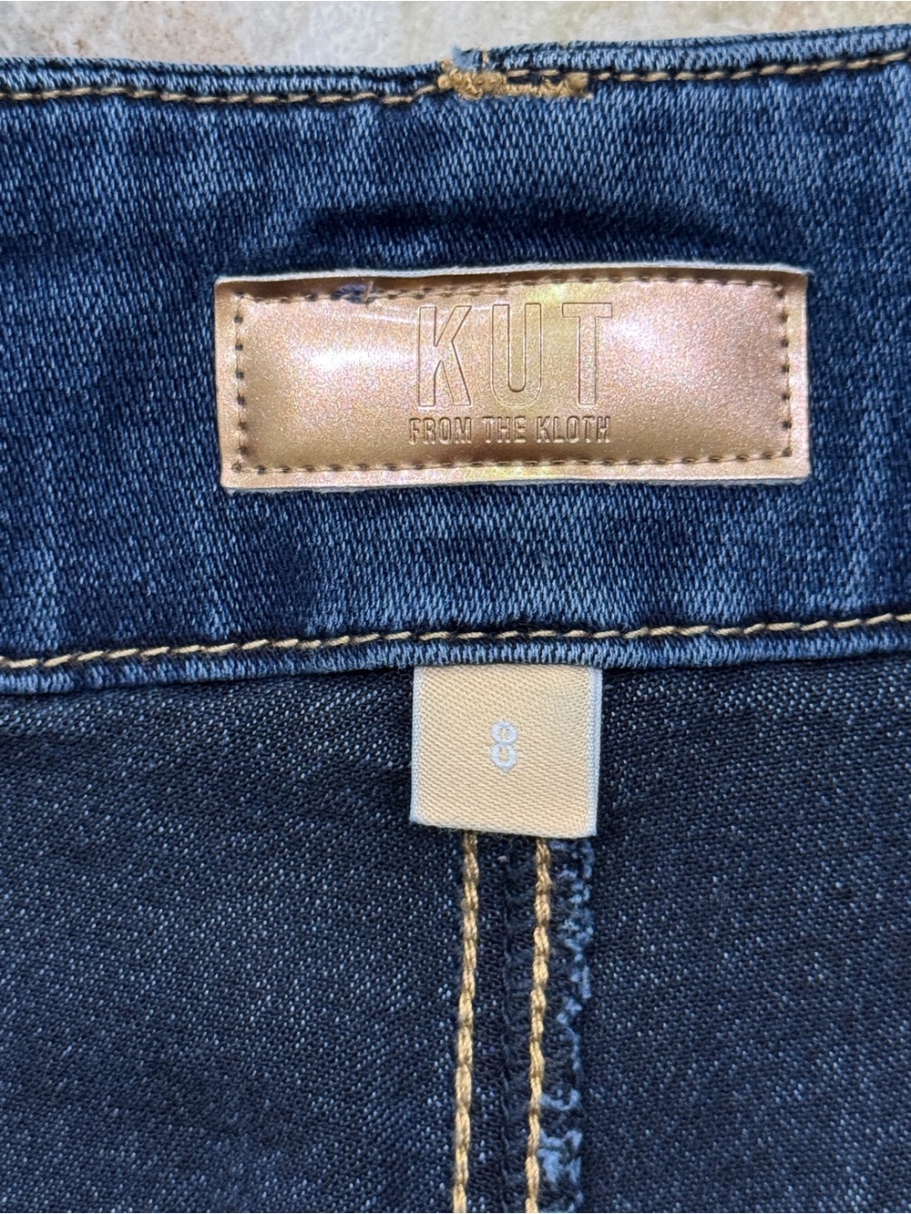 NEW! KUT from the Kloth Meg Wide Leg High Rise Raw Hem Jeans – Size 8 - Picture 3 of 8